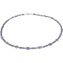 Edelsteinschmuck Tansanit-Collier, ca. 46 cm, Damen