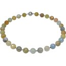 Funk-Collier Edelsteinkette bunter Aquamarin facettiert,...
