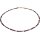 Funk-Collier Edelsteinkette Granat Herzen mit Süsswasser Zuchtperlen, 925oo Silber Schloss, ca. 45 cm