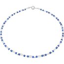 Funk-Collier Edelsteinschmuck Lapis Lazuli, Bergkristall,...