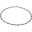 Funk-Collier Edelsteinkette Fluorit, Amethyst fac, 925oo...