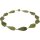 Edelsteinkette Jade(Nephrith), Sw. Zuchtperle, Edelstein vergoldet, ca. 46 cm