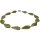 Funk-Collier Edelsteinkette Jade(Nephrith), versilberter Edelstein, 925oo SI Schloß, ca. 55 cm