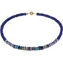 Exklusives Edelsteincollier Lapis Lazuli, Multicolor,...
