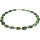 Funk-Collier Edelsteinschmuck Chrysopras, 925oo Silber Schloss, ca. 49 cm