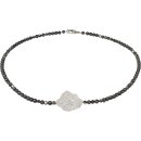 Funk-Collier Edelsteinkette Hämatit mit Acryl Design...