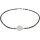 Funk-Collier Edelsteinkette Hämatit mit Acryl Design Element, ca. 44.5 cm, Damen
