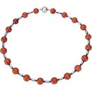 Collier Schaumkoralle mit Lapis Lazuli, Magnetschloss,...