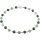 Funk-Collier Edelsteinkette Aventurin facettiert, Lavastein, Muschelkernperle, ca. 44.5 cm