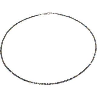 Rainbow Spinell, Ø ca. 2 mm, 925oo Silber Schloß, Damen, ca. 45 cm