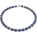 Edelsteincollier Lapis Lazuli, Gold-Hämatit,...
