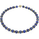 Edelsteincollier Lapis Lazuli, Gold-Hmatit,...