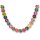 Funk-Collier Edelsteinkette bunter Bergkristall (beh.) ca. 12 mm, Turmalin Look, ca. 48 cm