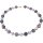 Funk-Collier Edelsteinschmuck Achat, Tamouree Muschelkernperle, ca. 50 cm