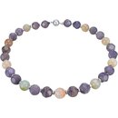 Funk-Collier Edelsteinkette Multicolor facettiert,...