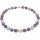 Funk-Collier Edelsteinkette Multicolor facettiert, Silber-Hämatit, Magnetschloss, ca. 49 cm, Damen