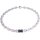 Funk-Collier Edelsteinkette Bergkristall Tropfen facettiert, Magnetschloss, ca. 44 cm