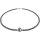 Funk-Collier Edelsteinkette facettierter Hämatit, Paveé Zirkonia Kugel, schwarz/Silber, ca. 45.5 cm