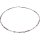 Edelsteincollier facettierter Quarz, Silber-Hämatit, 925 Silber Schloß, ca. 43 cm