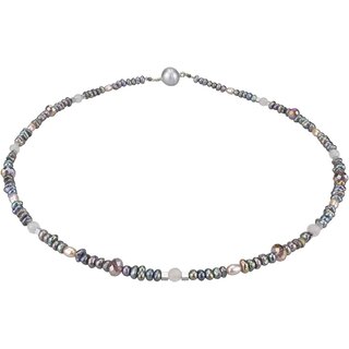 Ssswasser Zuchtperlen Collier dunkel, Magnetschloss, ca. 44 cm