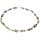Funk-Collier Multicolor Edelsteinkette, Silber Karabiner, ca. 46.5 cm