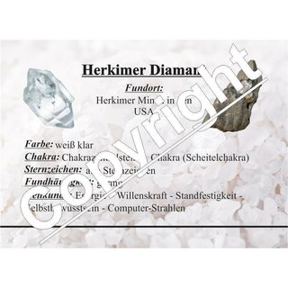Herkimer Diamant - Bergkristall Varietät in Matrix (Muttergestein) eine echte Sammler Rarität