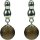 Rauchquarz Ohrhänger, facettierter Schliff, Magnetstecker, 128 Facetten, 925oo Si., ca. Ø 14mm
