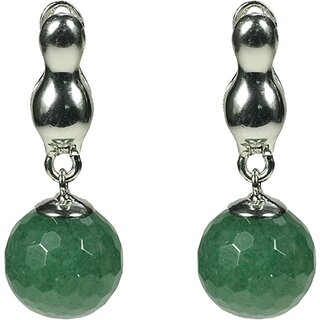 Aventurin Ohrhnger, facettierter Schliff, Magnetstecker, 128 Facetten, 925oo Si, ca.  14mm