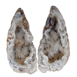 Achat Geode PAAR aufgeschnitten, poliert A* Qualitt Gre *M* ca. 40 - 50 mm