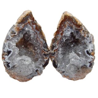 Achat Geode PAAR aufgeschnitten, poliert A* Qualitt Gre *M* ca. 40 - 50 mm