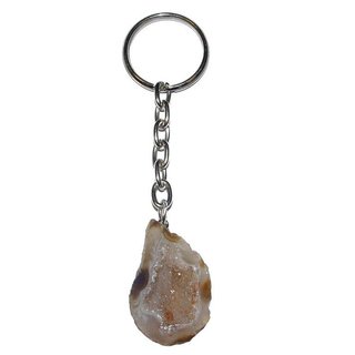 Achat Geode dunkel Schlsselanhnger aufgeschnitten und poliert ca. 25 - 35 mm plus Kette