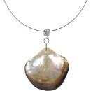 Funk-Collier Tahiti Muschel an Edelstahl Spirale,...