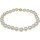 Tamouree Muschelkernperlen Collier 16 mm Weiß, 925oo Silber vergoldetes Magnetschloss ca 48,5 cm