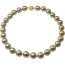 Muschelkernperlen Collier champagnerfarben, 16mm, 925...