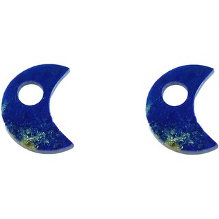 Lapis Lazuli Halb-Mond, 2 Einhnger z. B. fr Ohrschmuck, ca. 15 x 20 mm
