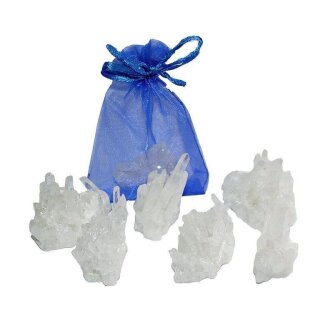 6 Stück Bergkristall schöne kleine Stufen Natur gewachsen und Natur belassen Give away Geschenk