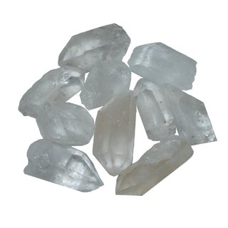10 Stück Bergkristall Natur Spitze ideal als Wassersteine o.Energieverteiler 20 -30   mm