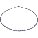 Edelstein Kette Tansanit, ca. 38 Karat, ca. 45 cm, 925oo...