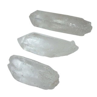 3 Stück Bergkristall Natur Spitzen je ca. 60 - 100 mm milchige Qualität