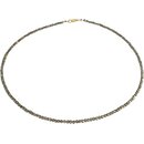 Edelsteinkette Pyrit facettiert, ca. 46.5 cm, 925oo Si....