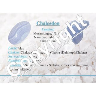 Chalcedon Natur Rohstück Rohstein unbehandelt Größe: 30 - 40 mm SUPER A* Qualität