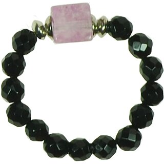 Energie-Power-Ring, flexible Gre ca. 54-63, Achat fac. mit Fluorit violett, 925oo Silber