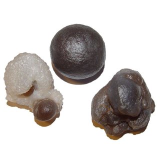 Chalcedon 3 Stck kugelige Chalcedon Quarze aus Marokko je Stck ca. 20-40 mm