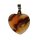 Achat Natur Herz Anhänger flach mit interesanten Farbverläufen und Maserungen ca. 25 mm mit silberfarbener Metallöse