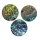 Paua Shell Muschel Anhänger rund  ca. 50 mm super blau grüner lila Schimmer / Farbspiel