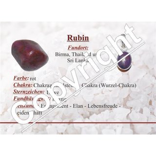Rubin kleiner Trommelstein Super A* Qualität Qualität ca. 10 - 15 mm
