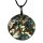 Paua Shell Muschel Anhänger rund mit Clip und Band  ca. 45 mm super blau grüner lila Schimmer / Farbspiel