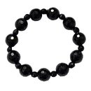 Turmalin schwarz Schrl facettiertes Kugel Armband groe...