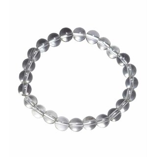 Bergkristall 8 mm Kugel Armband schne klare Qualitt ca. 19 - 20 cm auf Stretchband
