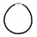Turmalin schwarz / Schrl 4 mm facettiertes Kugelarmband...